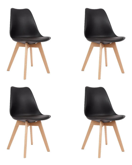 Set of 4 Tulip Modern Wooden Legs DSW Side Chair