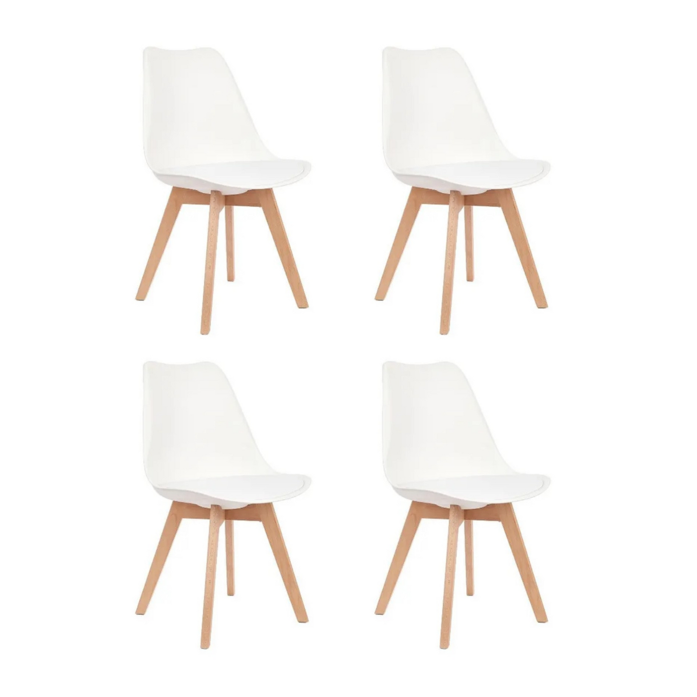 Set of 4 Modern Wooden Legs DSW Side Chair