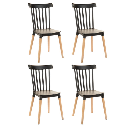 Set of 4 Windsor Modern Plastic Dining Chair